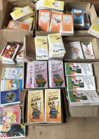 Ca. 2000x Wenskaarten met envelop per stuk verpakt in folie